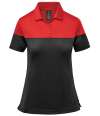PSX-9W Stormtech Ladies Monterey Two-Tone Polo Shirt Red / Black colour image